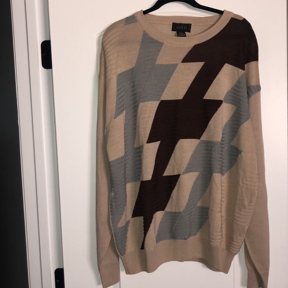 Miko Men’s 3D wool sweater 3X Grandpa Sweater vintage academia classic